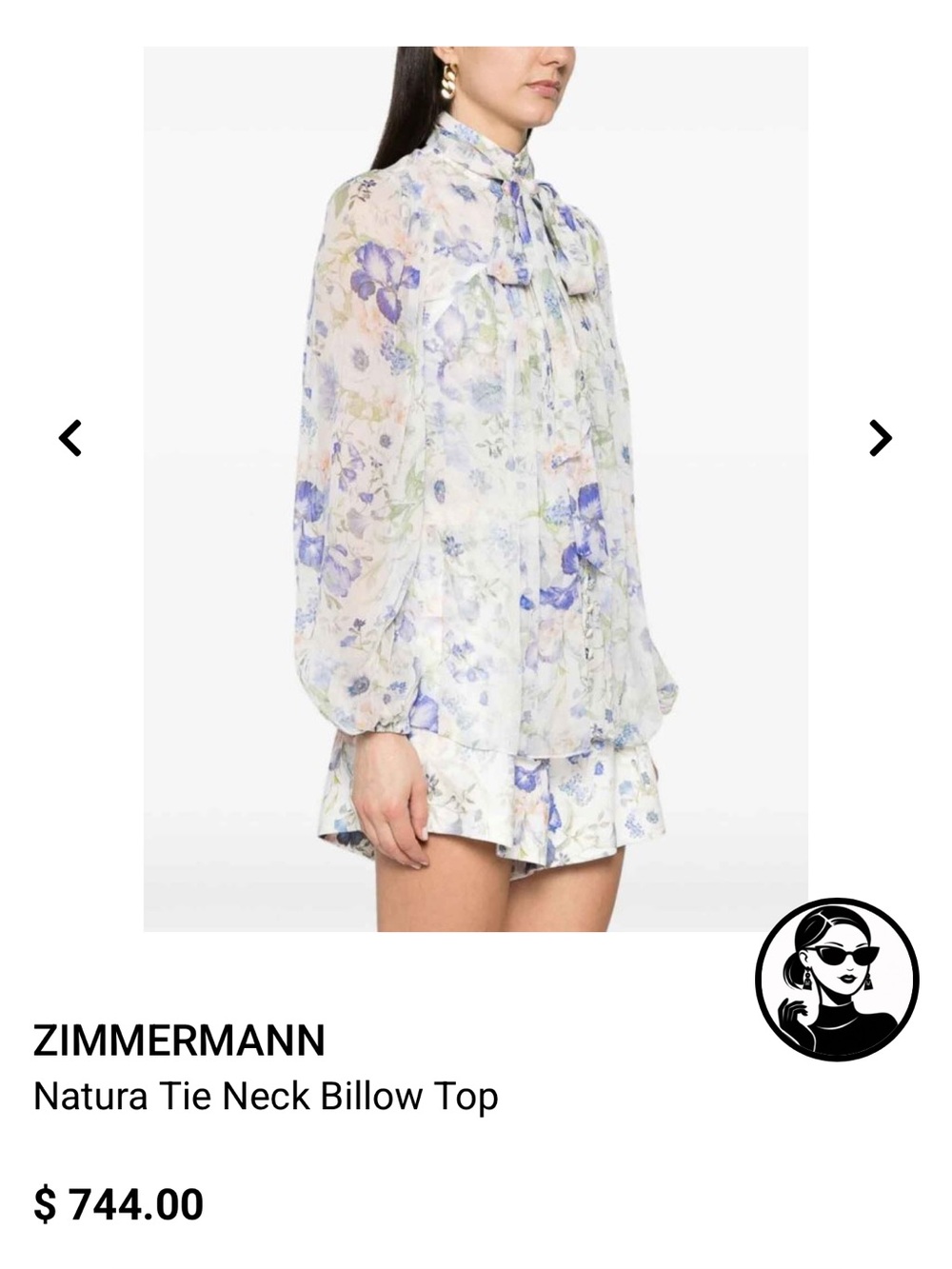 Zimmermann Natura Tie Neck Billow Top